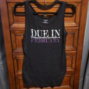 Motherhood Maternity Due in February tank